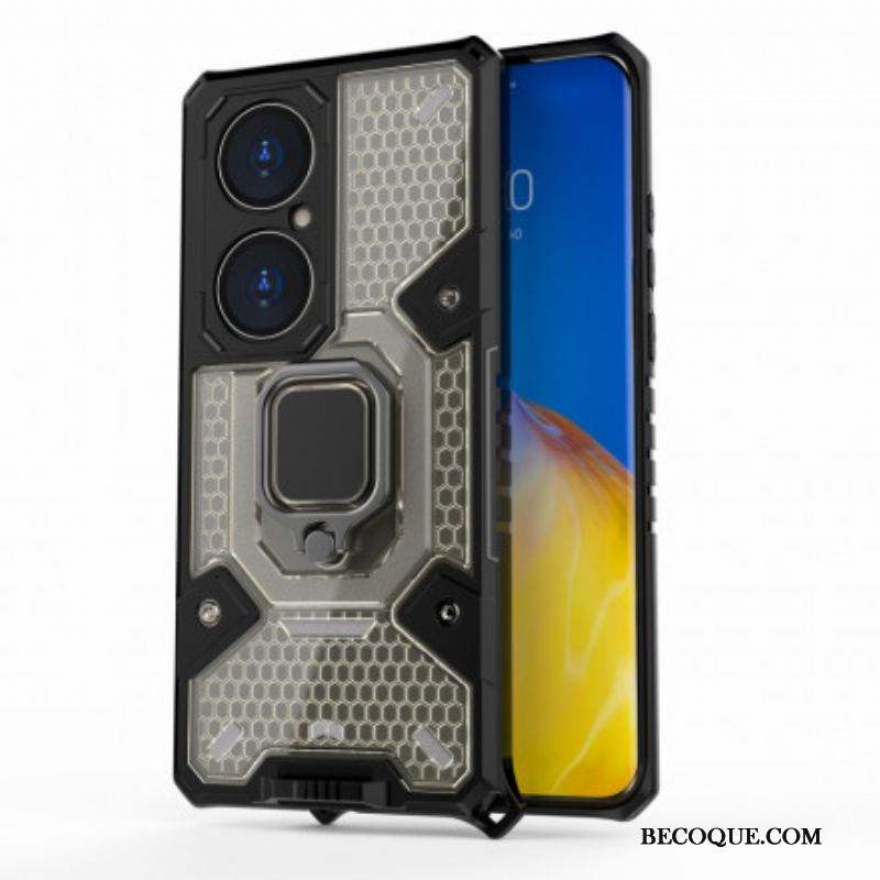 Coque Huawei P50 Pro Hybride Résistante Style Nid d'Abeille