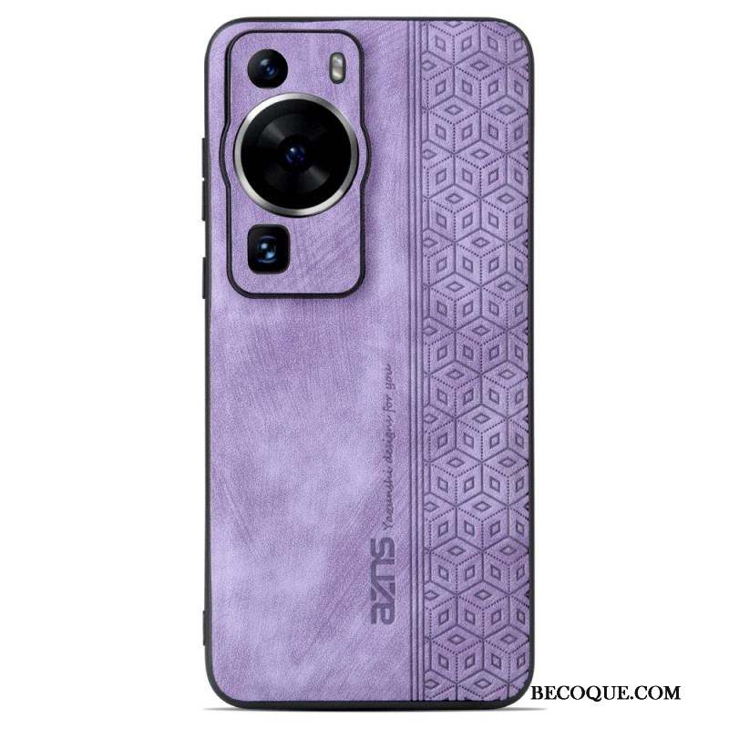 Coque Huawei P60 Pro Effet Cuir AZNS