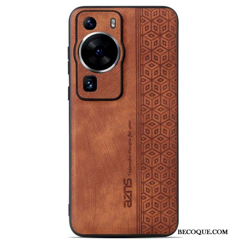 Coque Huawei P60 Pro Effet Cuir AZNS