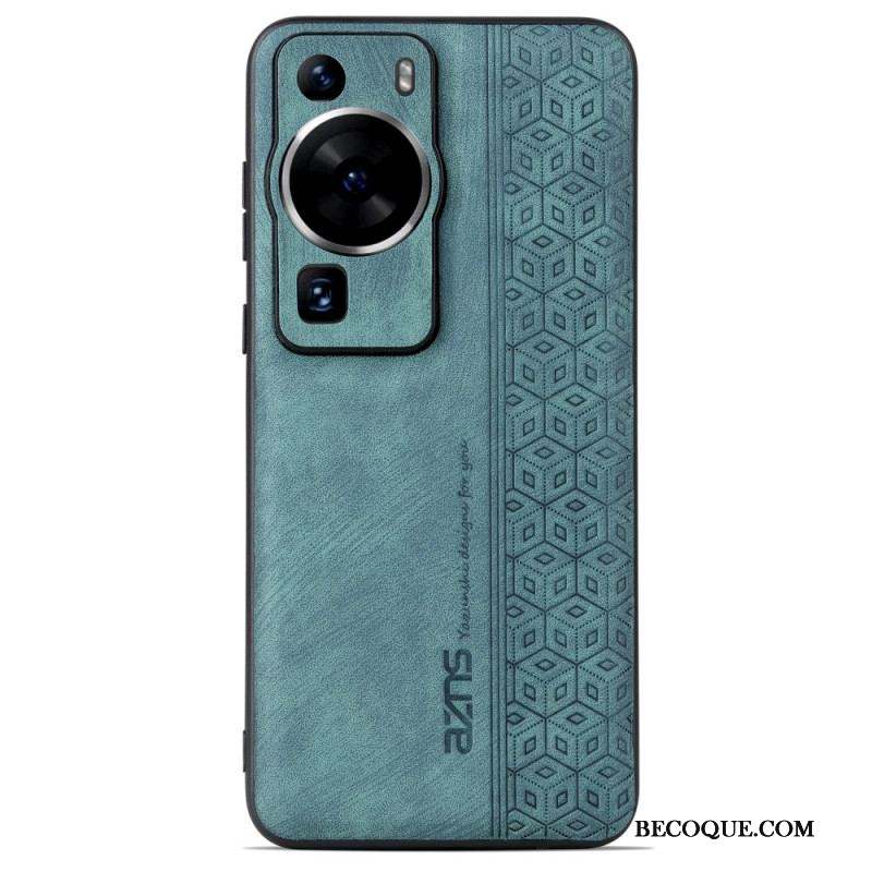 Coque Huawei P60 Pro Effet Cuir AZNS