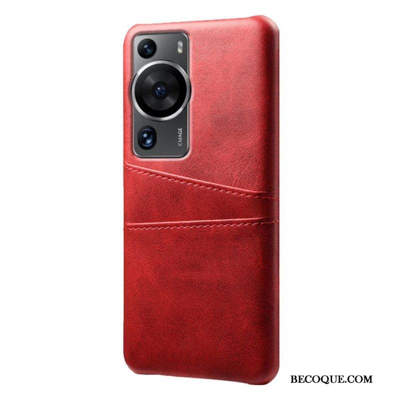 Coque Huawei P60 Pro Effet Cuir Porte-Cartes