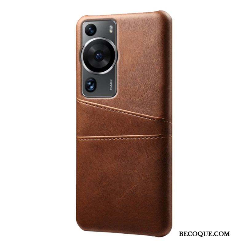 Coque Huawei P60 Pro Effet Cuir Porte-Cartes