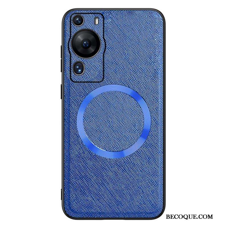 Coque Huawei P60 Pro Simili Cuir Compatible Magsafe