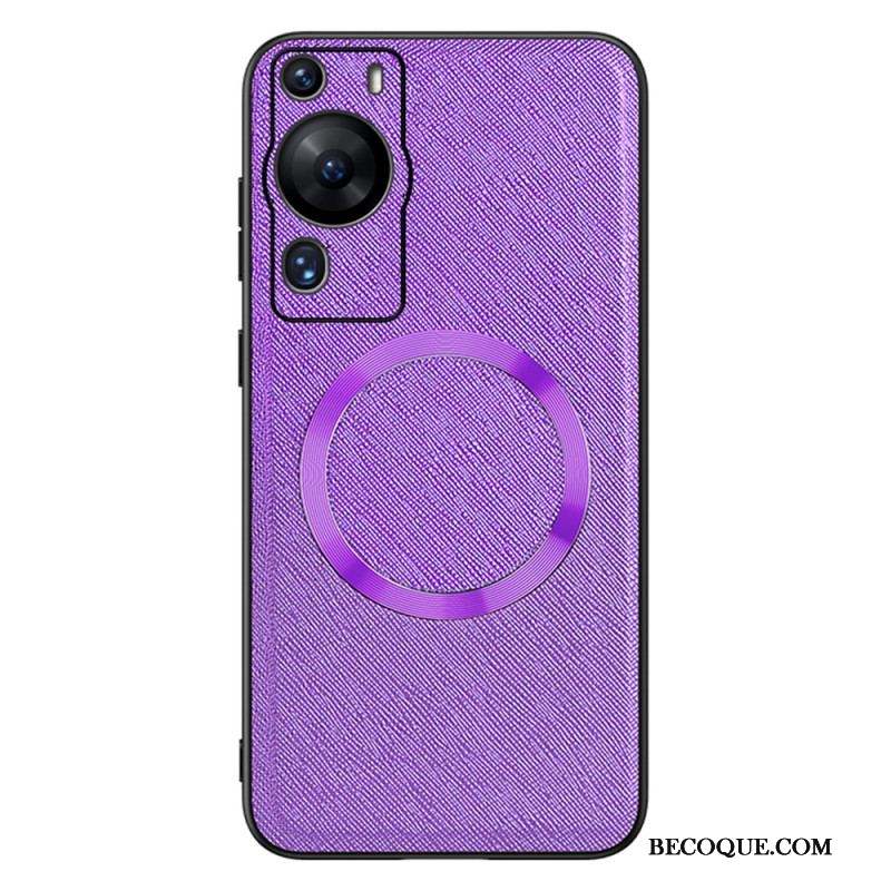 Coque Huawei P60 Pro Simili Cuir Compatible Magsafe