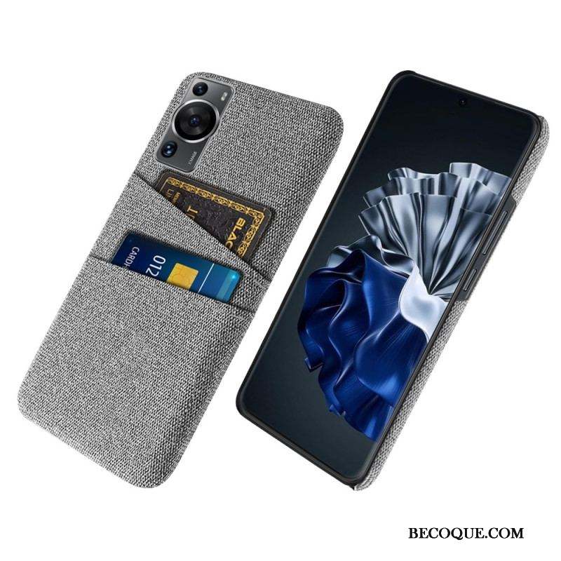 Coque Huawei P60 Pro Tissu Porte-Cartes