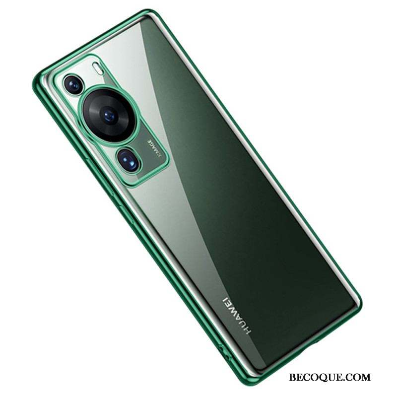 Coque Huawei P60 Pro Transparente Rebords Style Métal SULADA