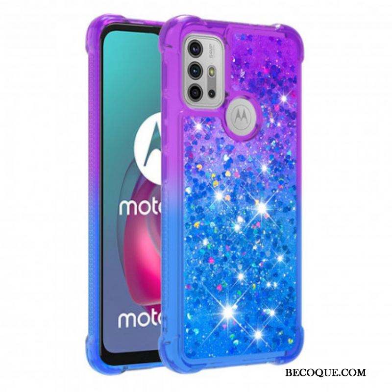 Coque Moto G30 / Moto G10 Paillettes Colors