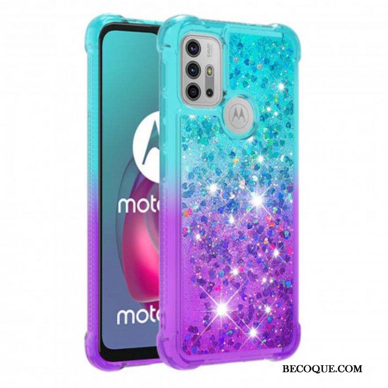 Coque Moto G30 / Moto G10 Paillettes Colors