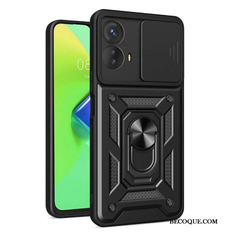 Coque Moto G73 5G Anneau-Support et Protège Lentilles