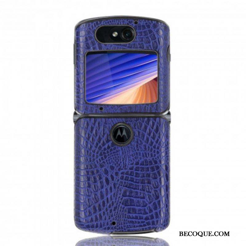 Coque Motorola Razr 5G Effet Peau de Crocodile