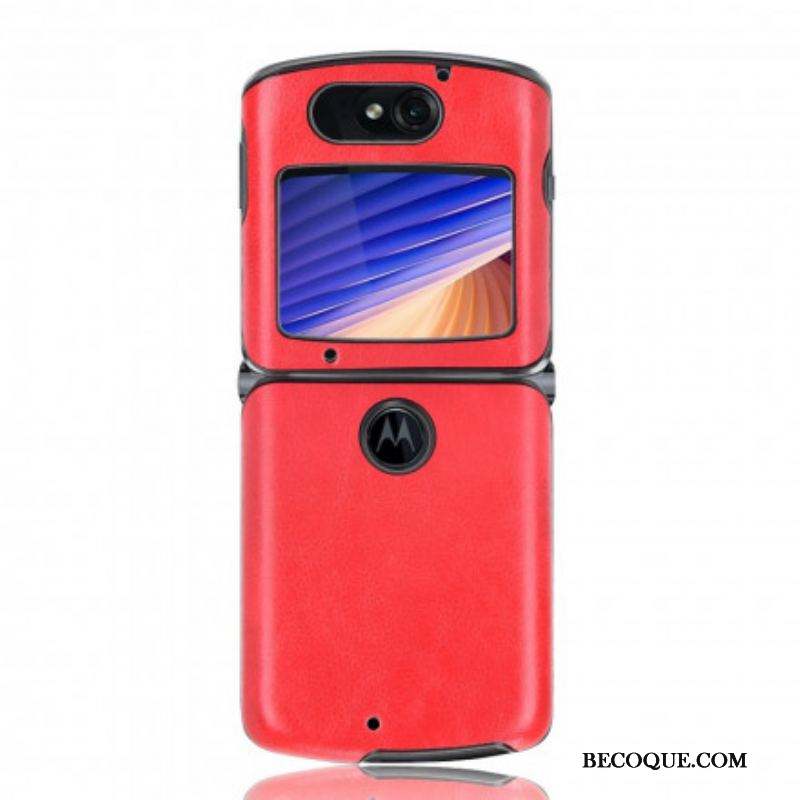 Coque Motorola Razr 5G Simili Cuir Litchi