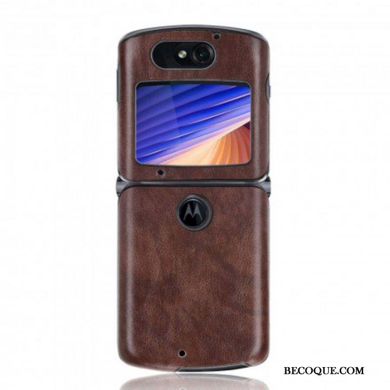 Coque Motorola Razr 5G Simili Cuir Litchi