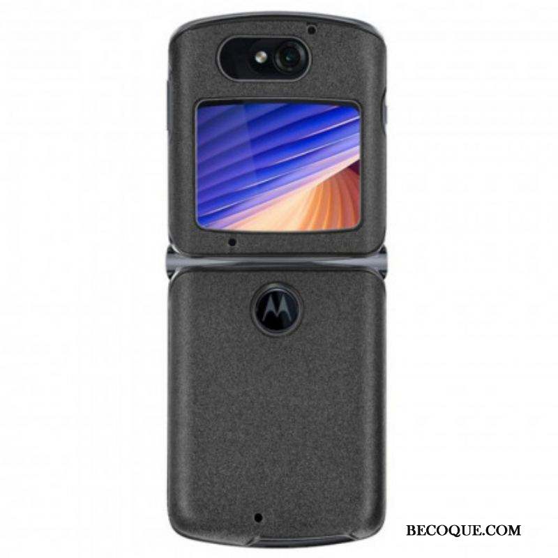 Coque Motorola Razr 5G Simili Cuir Sablé