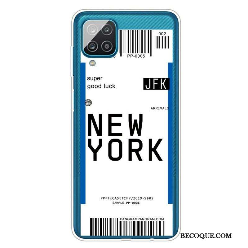 Coque Samsung Galaxy A12 / M12 Boarding Pass to New York