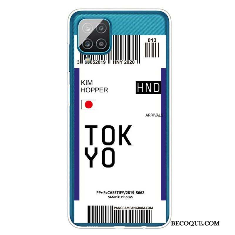 Coque Samsung Galaxy A12 / M12 Boarding Pass to Tokyo