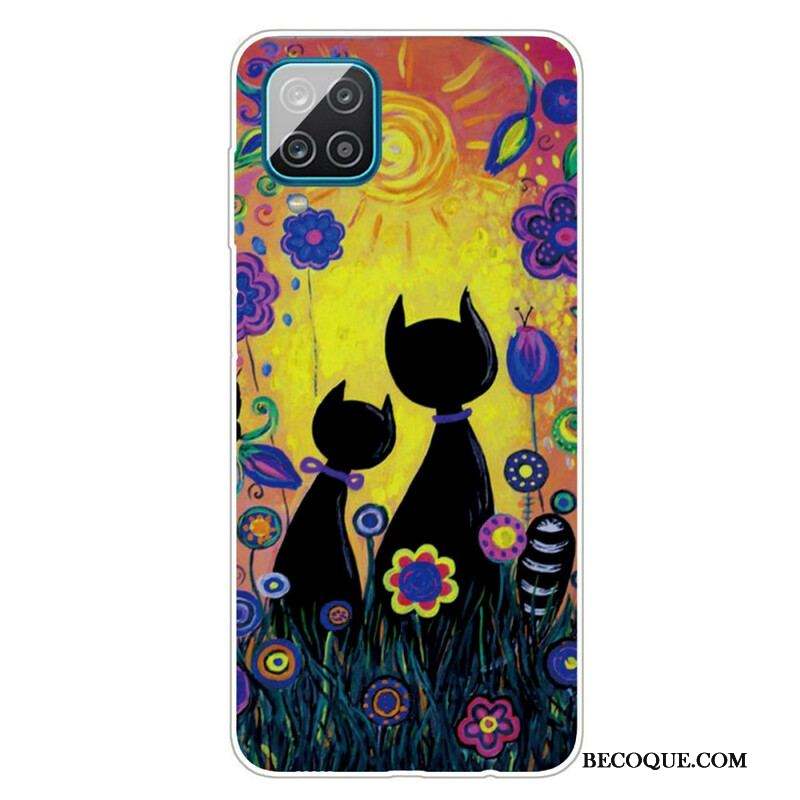 Coque Samsung Galaxy A12 / M12 Chat Cartoon