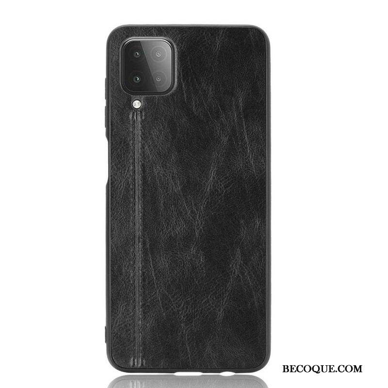 Coque Samsung Galaxy A12 / M12 Effet Cuir Couture