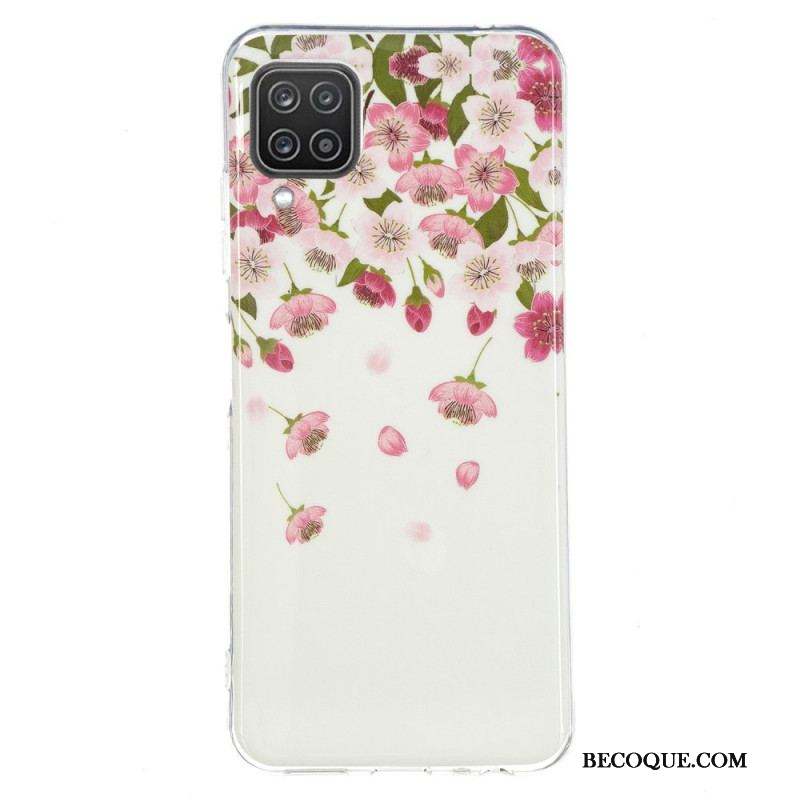 Coque Samsung Galaxy A12 / M12 Fleurs Fluorescentes