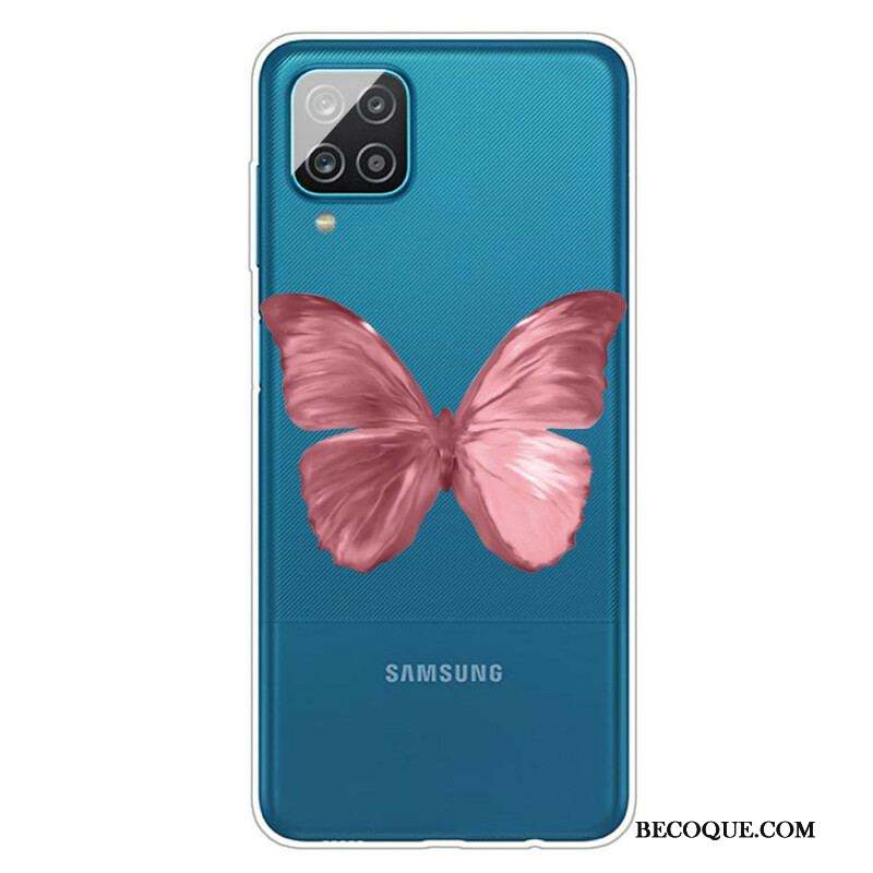 Coque Samsung Galaxy A12 / M12 Papillons Sauvages