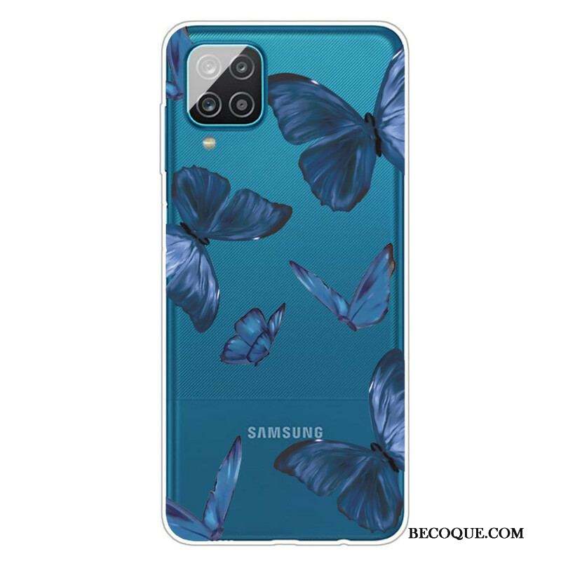 Coque Samsung Galaxy A12 / M12 Papillons Sauvages