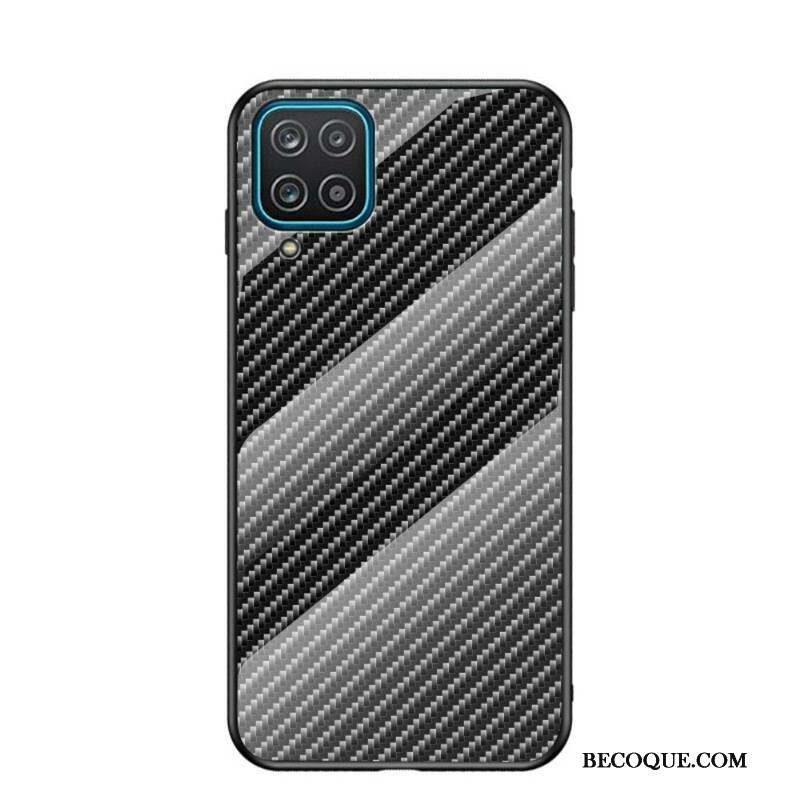 Coque Samsung Galaxy A12 / M12 Verre Trempé Fibre Carbone