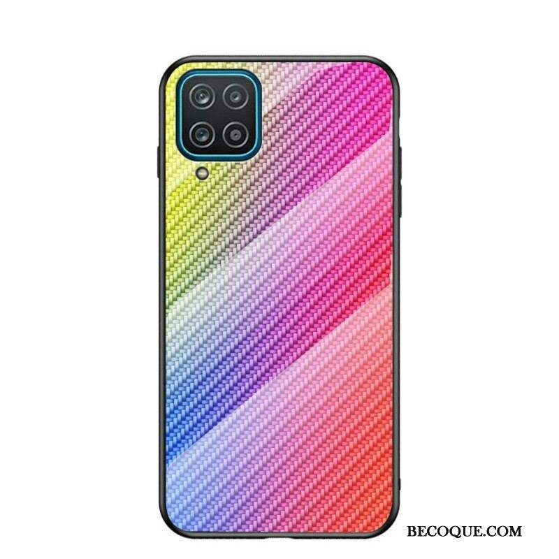 Coque Samsung Galaxy A12 / M12 Verre Trempé Fibre Carbone