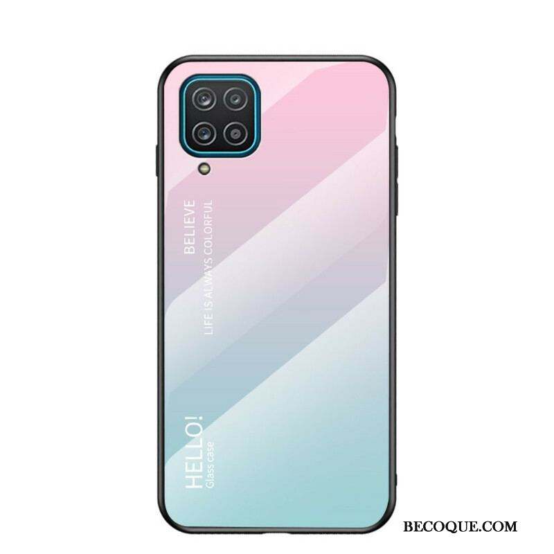 Coque Samsung Galaxy A12 / M12 Verre Trempé Hello