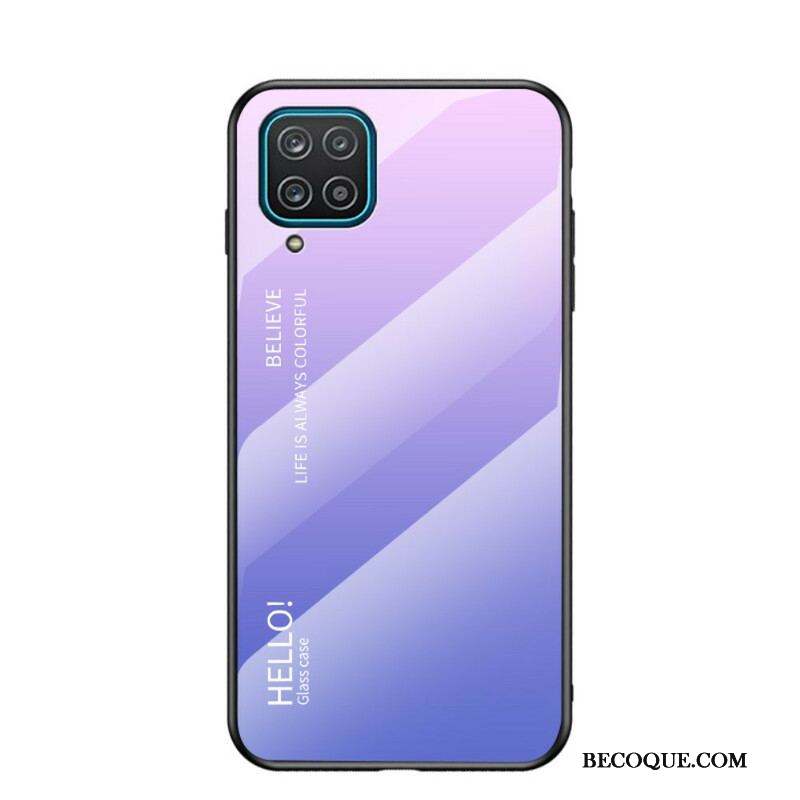 Coque Samsung Galaxy A12 / M12 Verre Trempé Hello