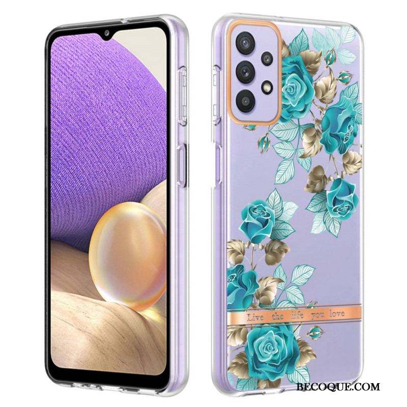 Coque Samsung Galaxy A13 Transparente Florale