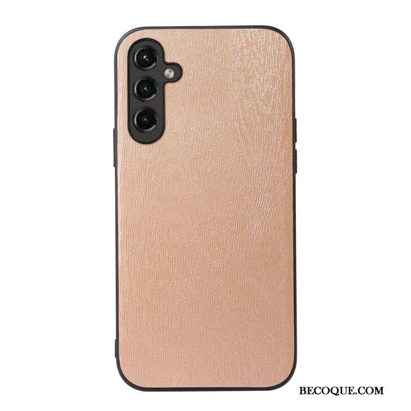 Coque Samsung Galaxy A14 5G / A14 Simili Cuir Effet Bois