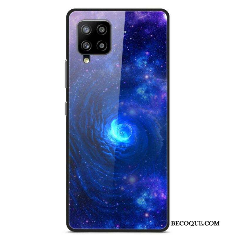 Coque Samsung Galaxy A42 5G Verre et Silicone Galaxie