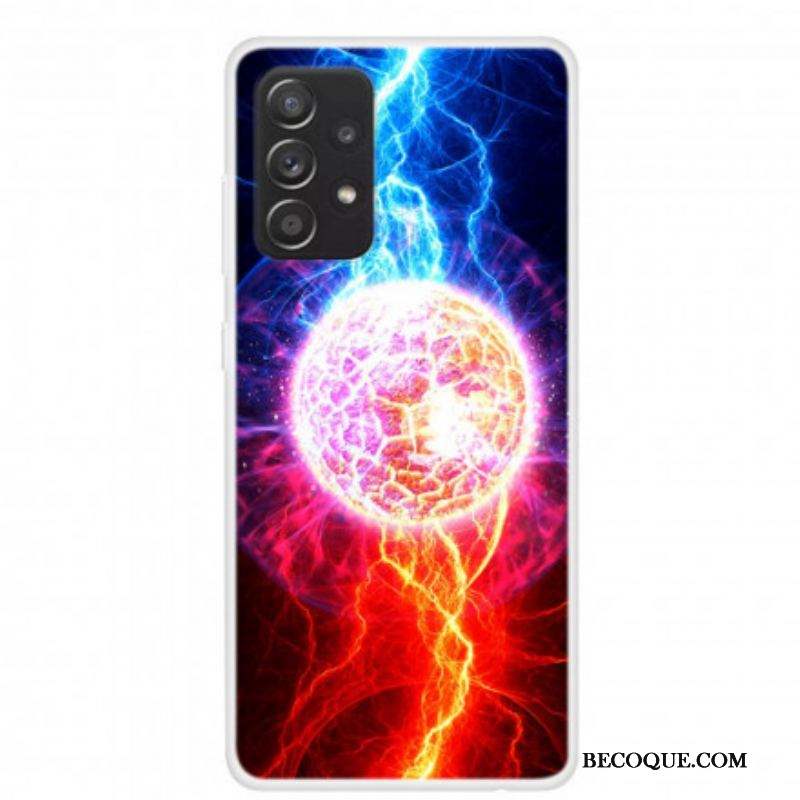 Coque Samsung Galaxy A52 4G / A52 5G / A52s 5G Silicone Planètes en feu