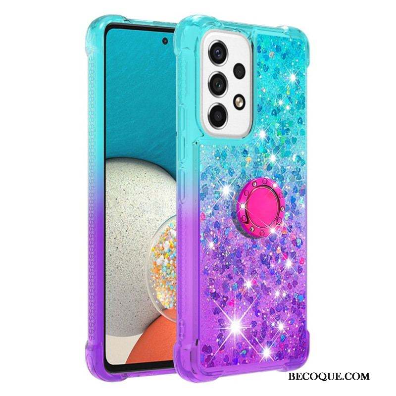 Coque Samsung Galaxy A53 5G Paillettes Anneau-Support