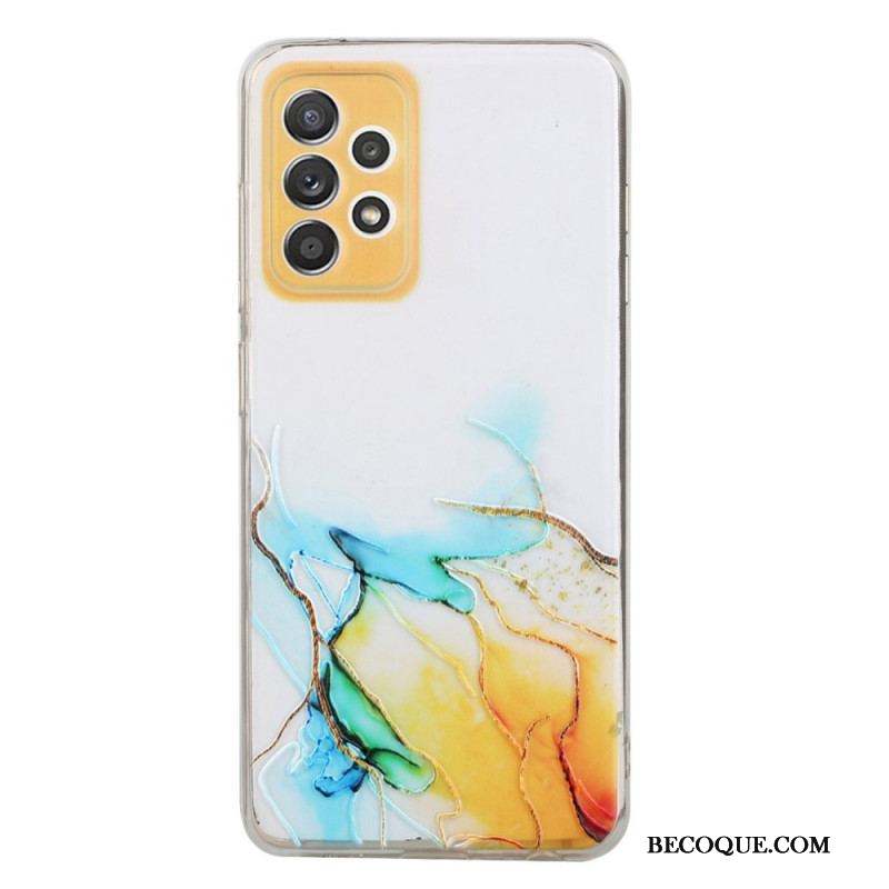 Coque Samsung Galaxy A53 5G Silicone Effet Marbré