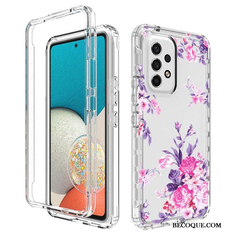 Coque Samsung Galaxy A53 5G Transparente Fleurs