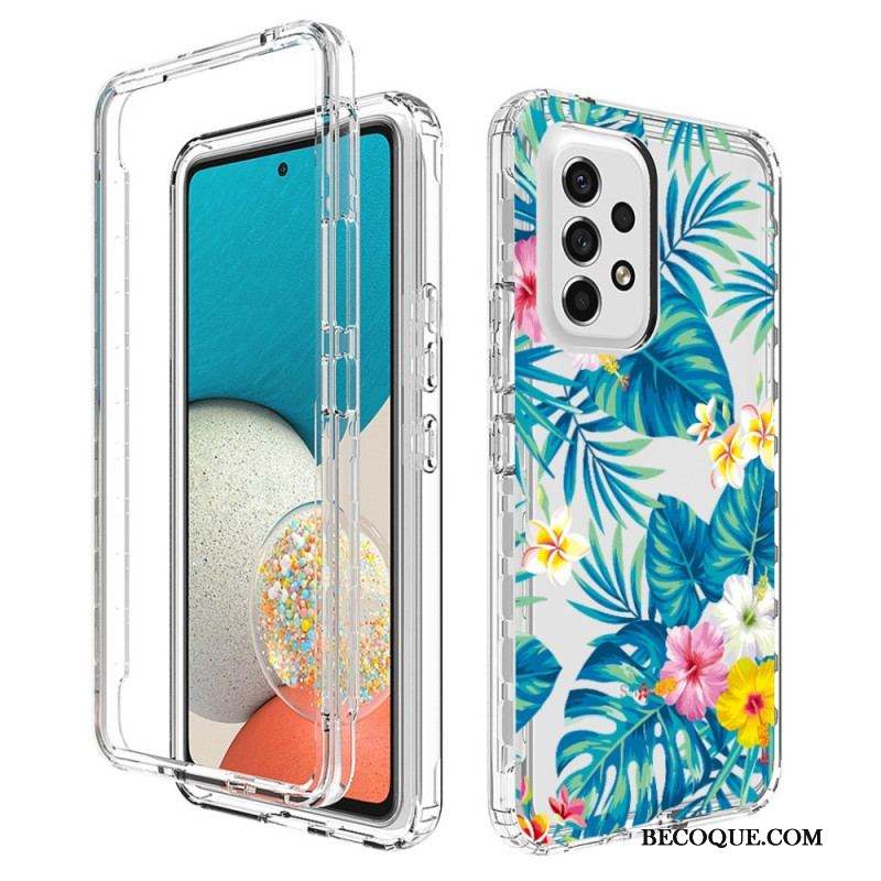 Coque Samsung Galaxy A53 5G Transparente Fleurs