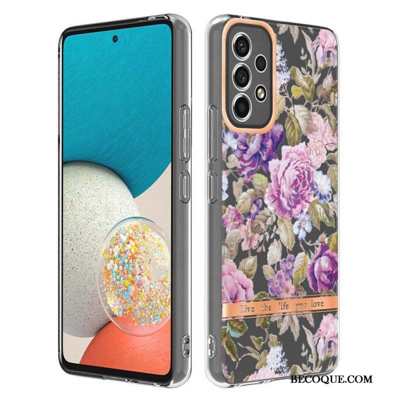 Coque Samsung Galaxy A53 5G Transparente Florale