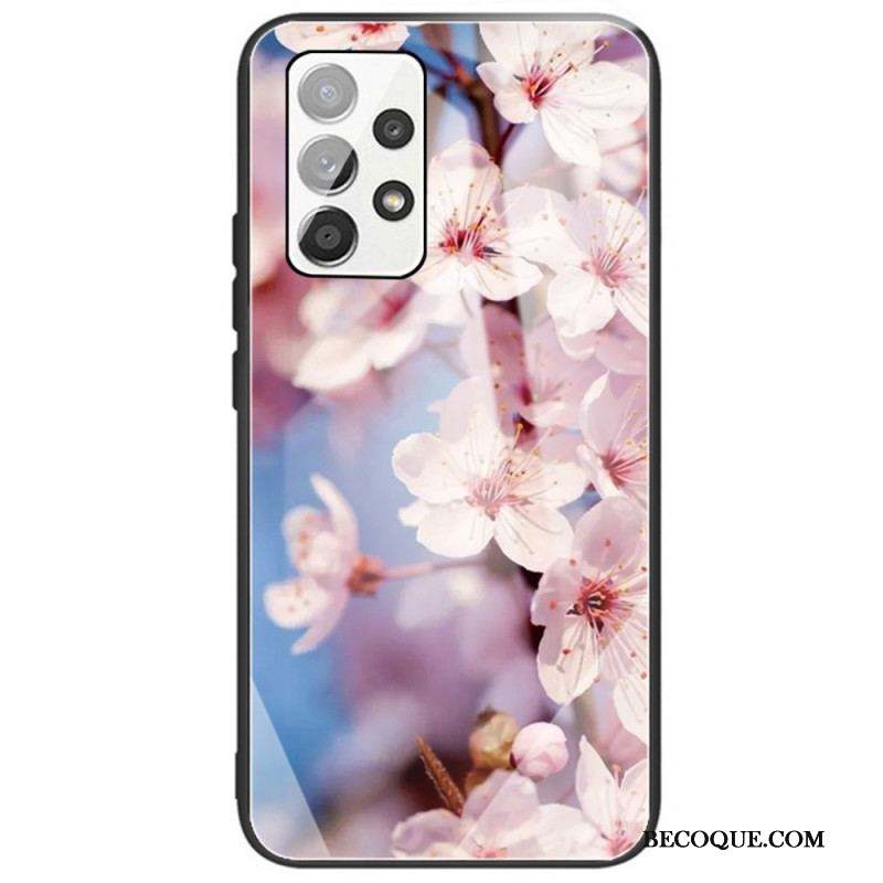 Coque Samsung Galaxy A53 5G Verre Trempé Fleurs