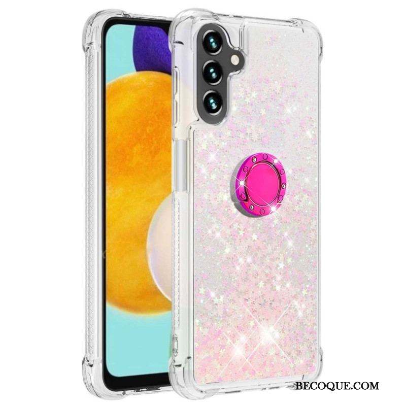 Coque Samsung Galaxy A54 5G Paillettes avec Anneau-Support