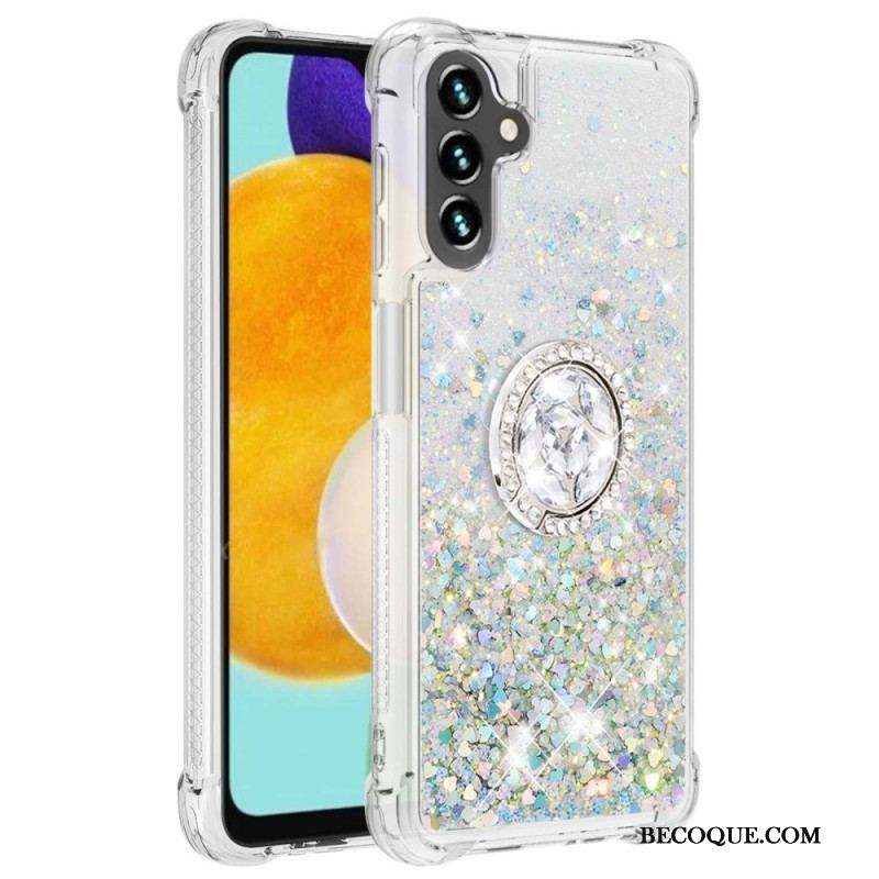 Coque Samsung Galaxy A54 5G Paillettes avec Anneau-Support