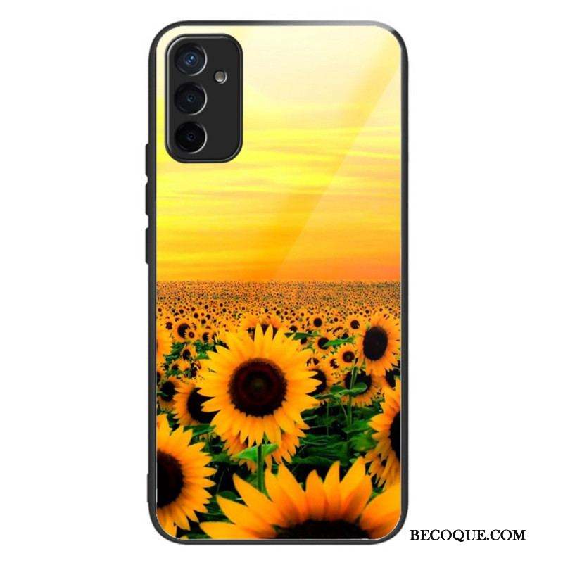 Coque Samsung Galaxy M13 Verre Trempé Variation Tournesols