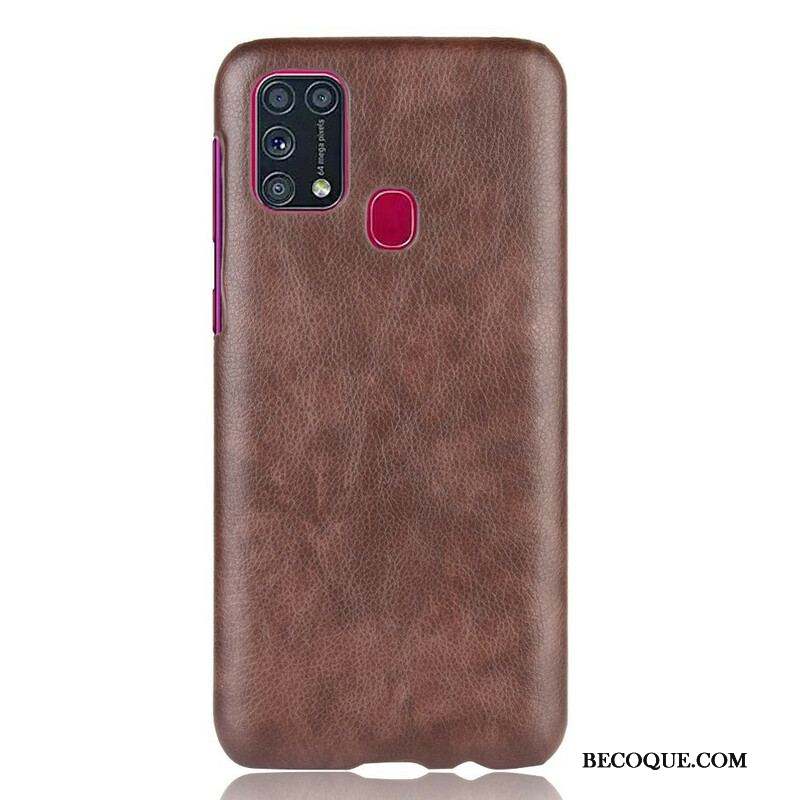 Coque Samsung Galaxy M31 Effet Cuir Litchi Performance