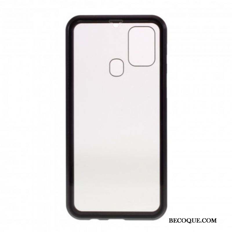 Coque Samsung Galaxy M31 Rebords Métal et Verre Trempé