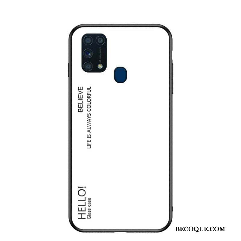 Coque Samsung Galaxy M31 Verre Trempé Hello