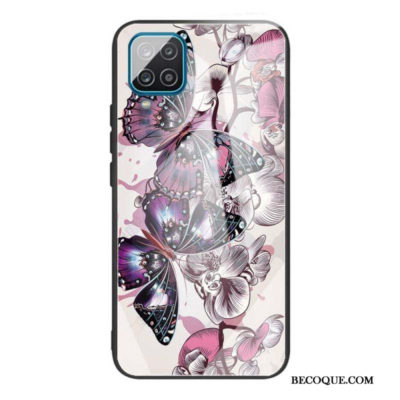 Coque Samsung Galaxy M32 Verre Trempé Variation Papillons