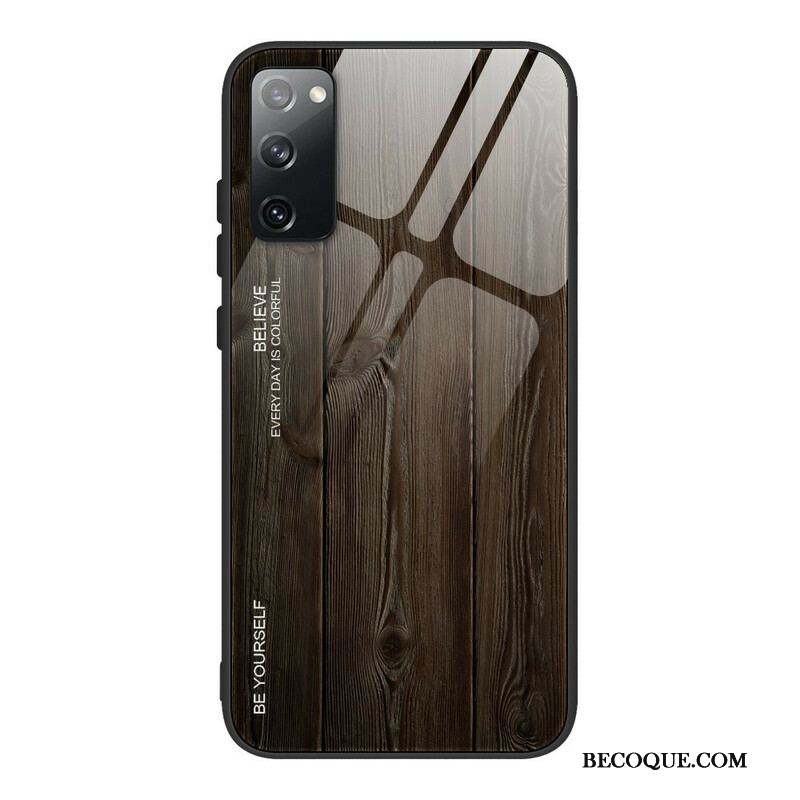 Coque Samsung Galaxy S20 FE Verre Trempé Design Bois