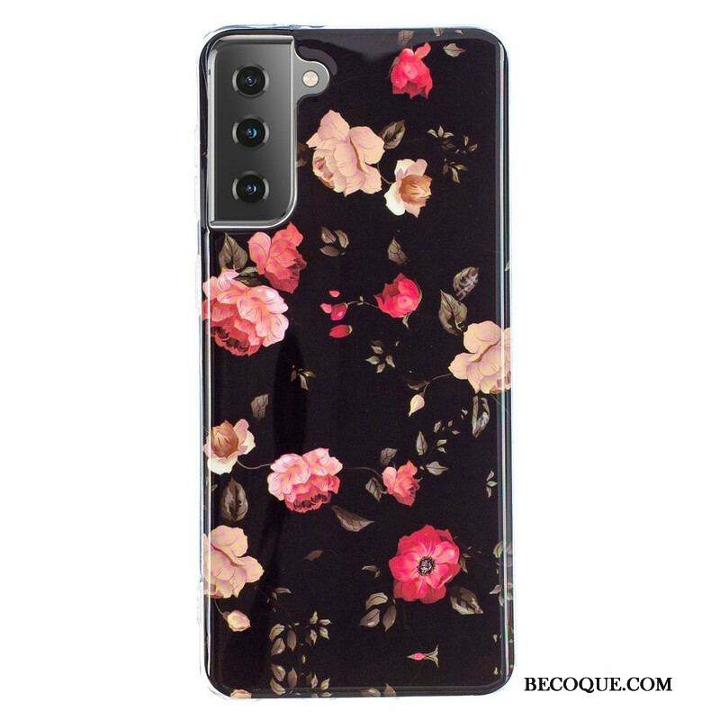 Coque Samsung Galaxy S21 5G Série Floralies Fluorescente