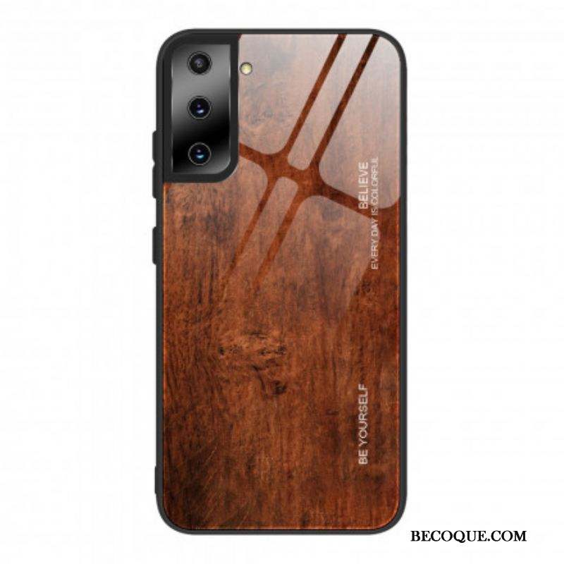 Coque Samsung Galaxy S21 5G Verre Trempé Design Bois