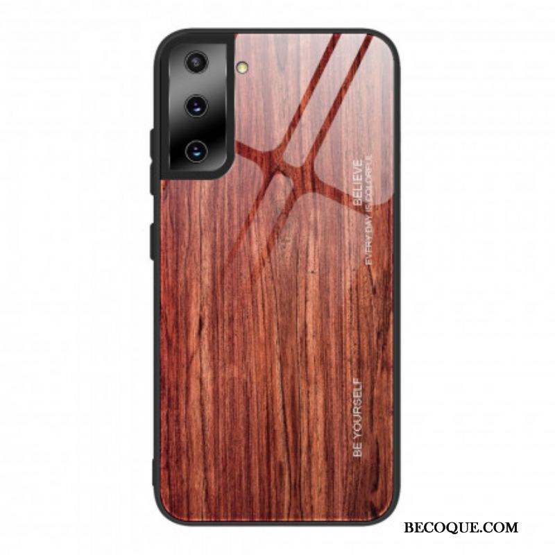 Coque Samsung Galaxy S21 5G Verre Trempé Design Bois