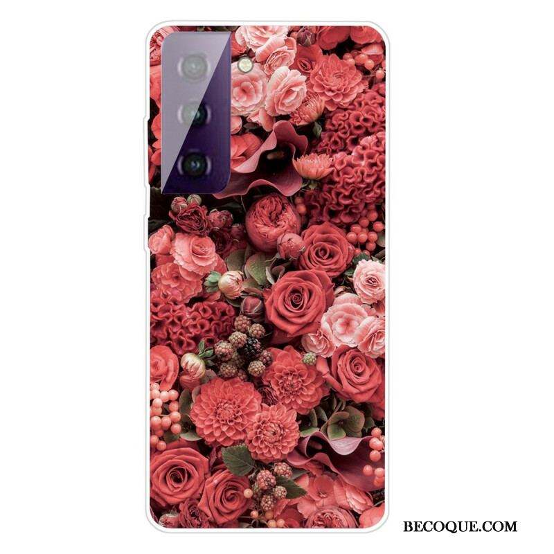 Coque Samsung Galaxy S21 FE Fleurs Intenses